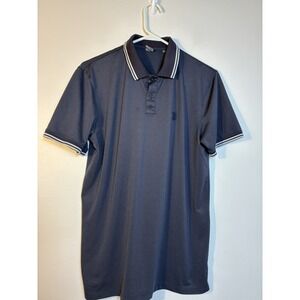 G/fore Polo‎ Men's M Navy Blue Golf Short Sleeves  Flaw 2 Ink Marks C Pics